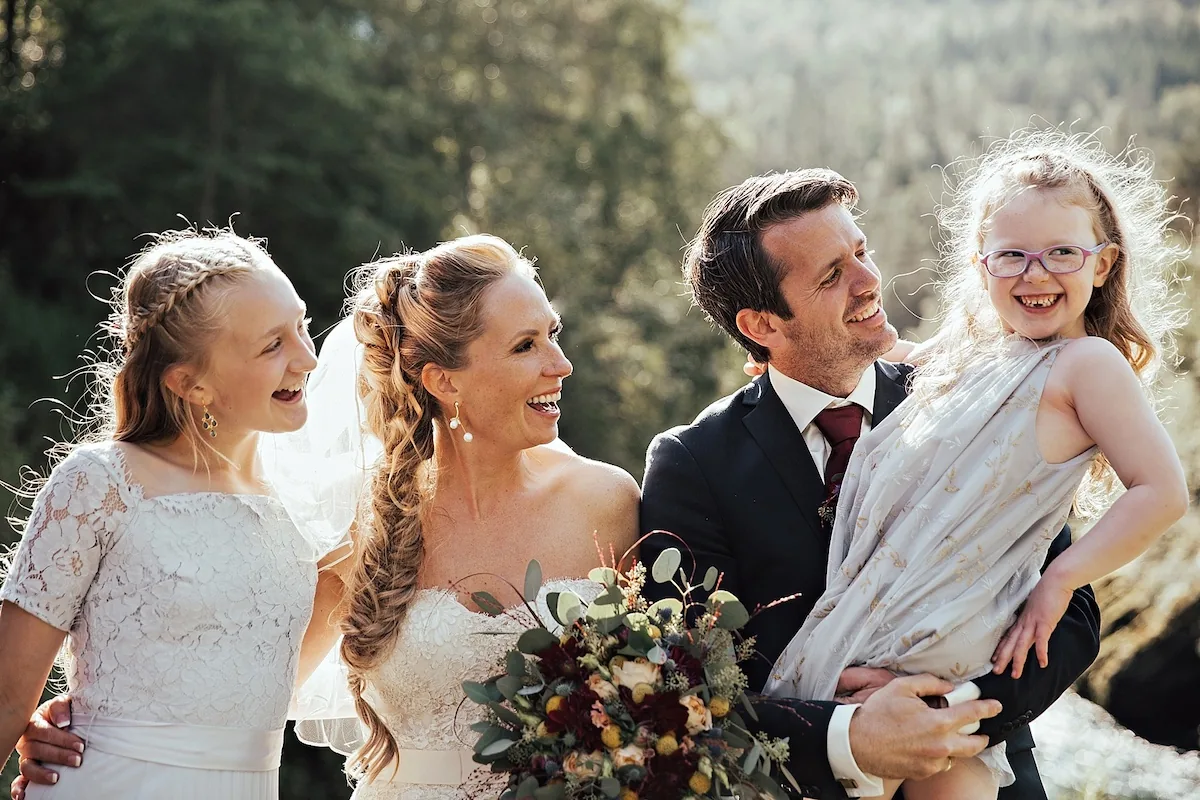 Family wedding portrait